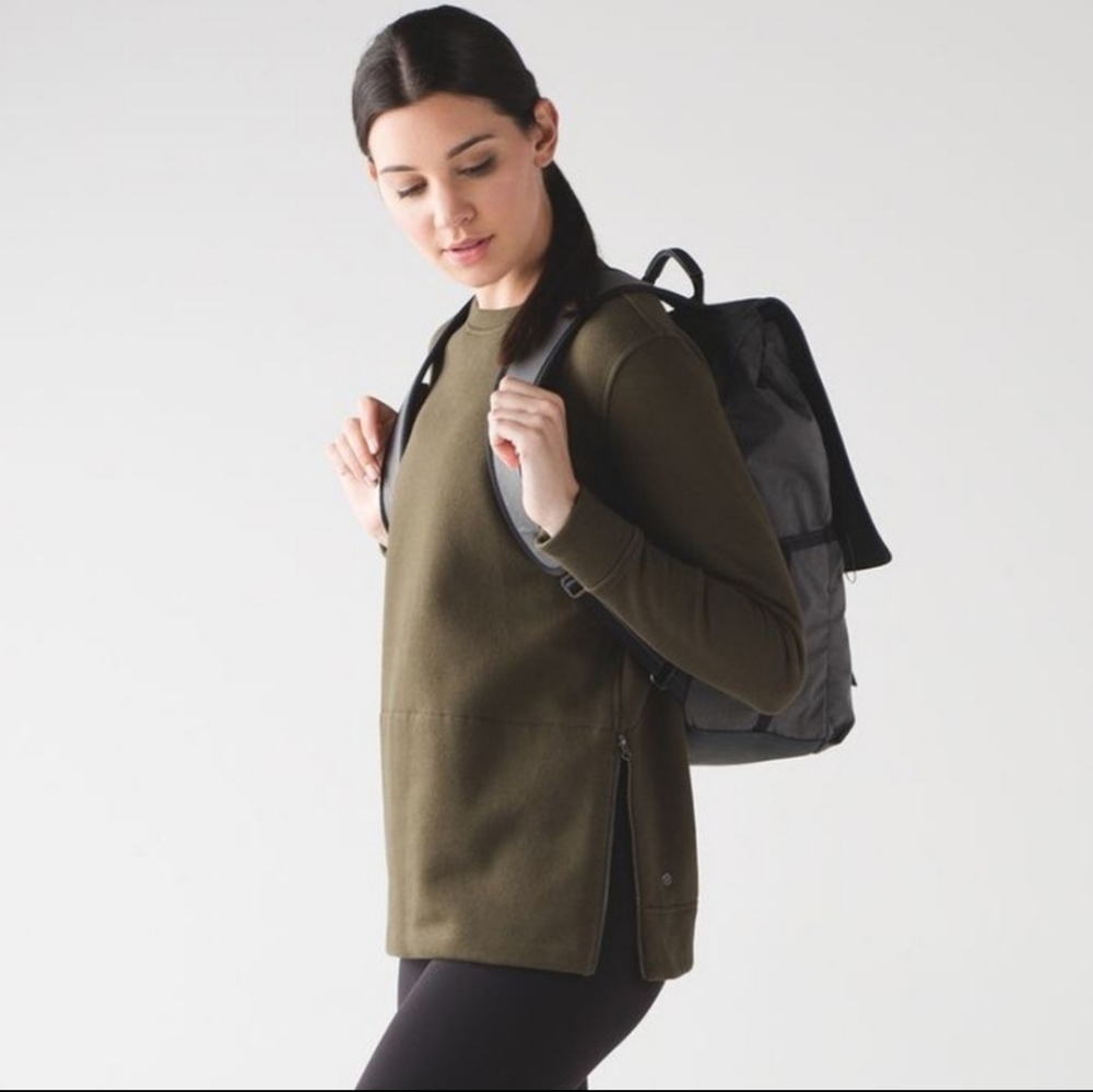 Lululemon Yes Fleece Pullover Crewneck - Military Green - 4